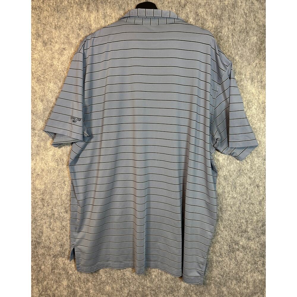 Peter Millar Summer Comfort Blue Striped Betty Cup Polo Shirt - XXL - Picture 4 of 8